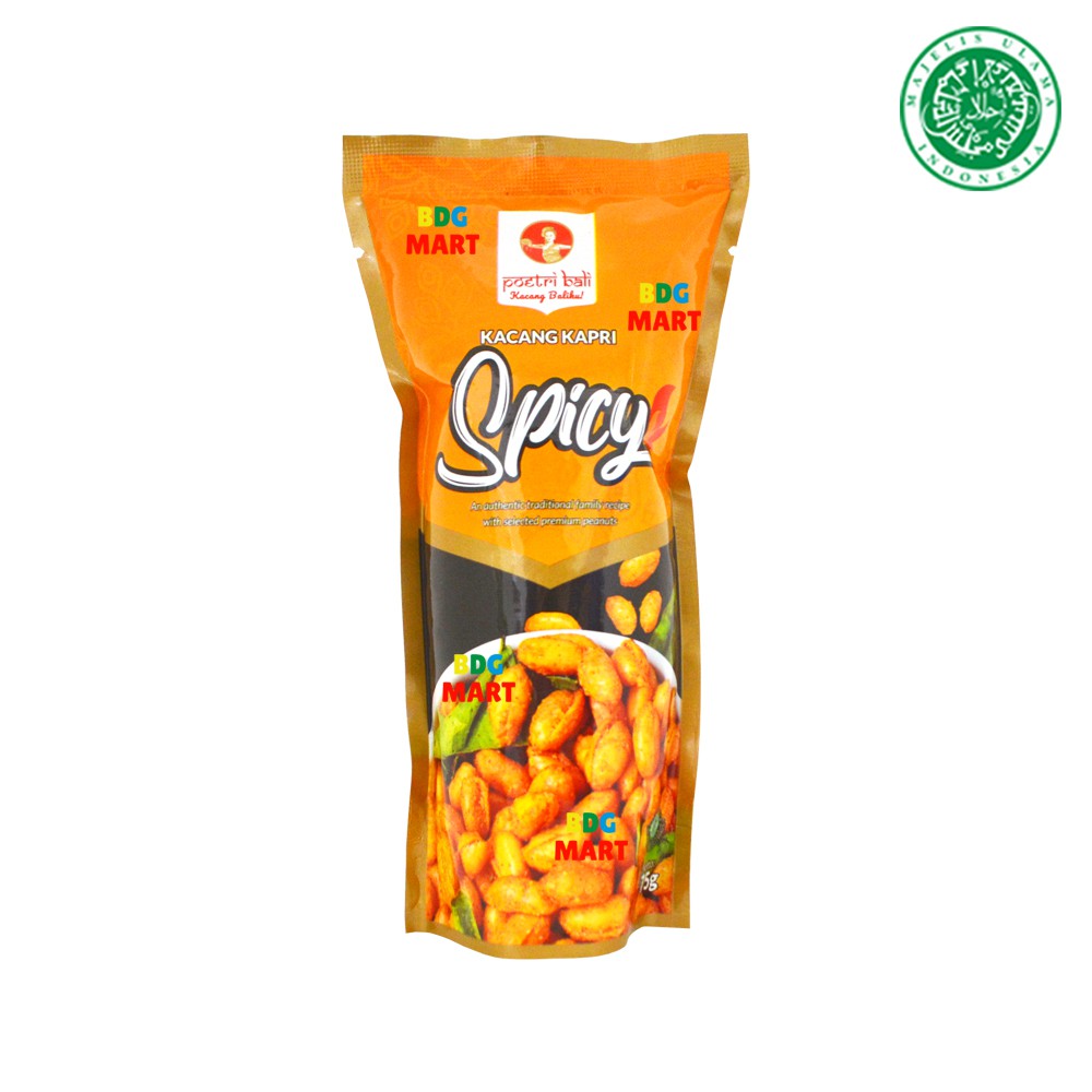 

POUCH Poetri Bali Indonesia Kacang Kapri Spicy Halal MUI - 75gr