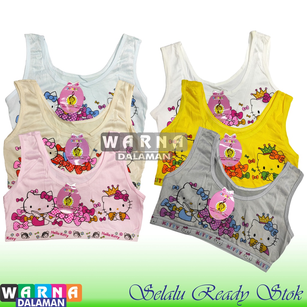 6 Pcs MINISET Anak SD SMP Bra Remaja ABG Gadis Mini Set Motif Gambar Warna Random | WARNA DALAMAN