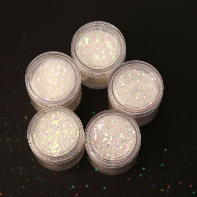 Siy Pigmen Resin Sequin Glitter Aurora 1mm 5 Warna 10ml Untuk Membuat Perhiasan