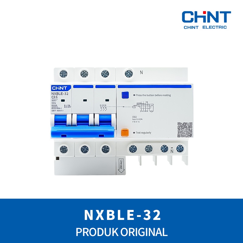 Khusus 300mA Chint RCBO + MCB Nxble-32 3P+N 16 25 32 (A)