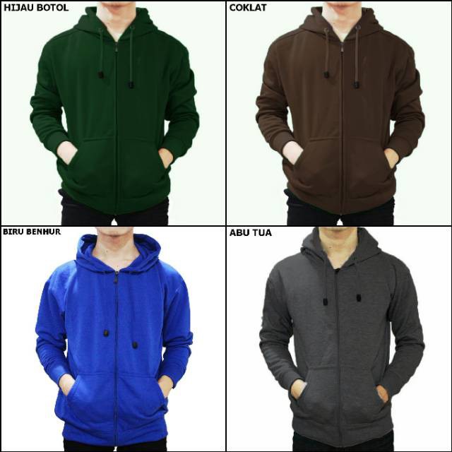 ANAK REMAJA DEWASA PRIA XONE/  JAKET ZIPPER HOODIE POLOS HITAM PRIA WANITA WAME