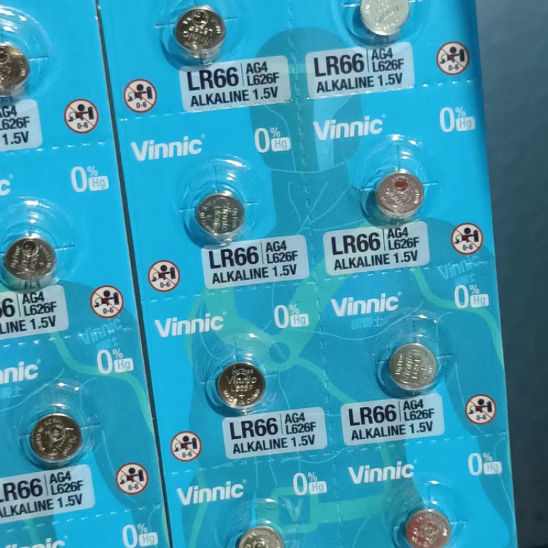 batre jam tangan LR 626 / 377 / AG 4 VINIC  original Hg free harga perbiji LR66 ALALINE VINNIC ORIGINAL VINNIC