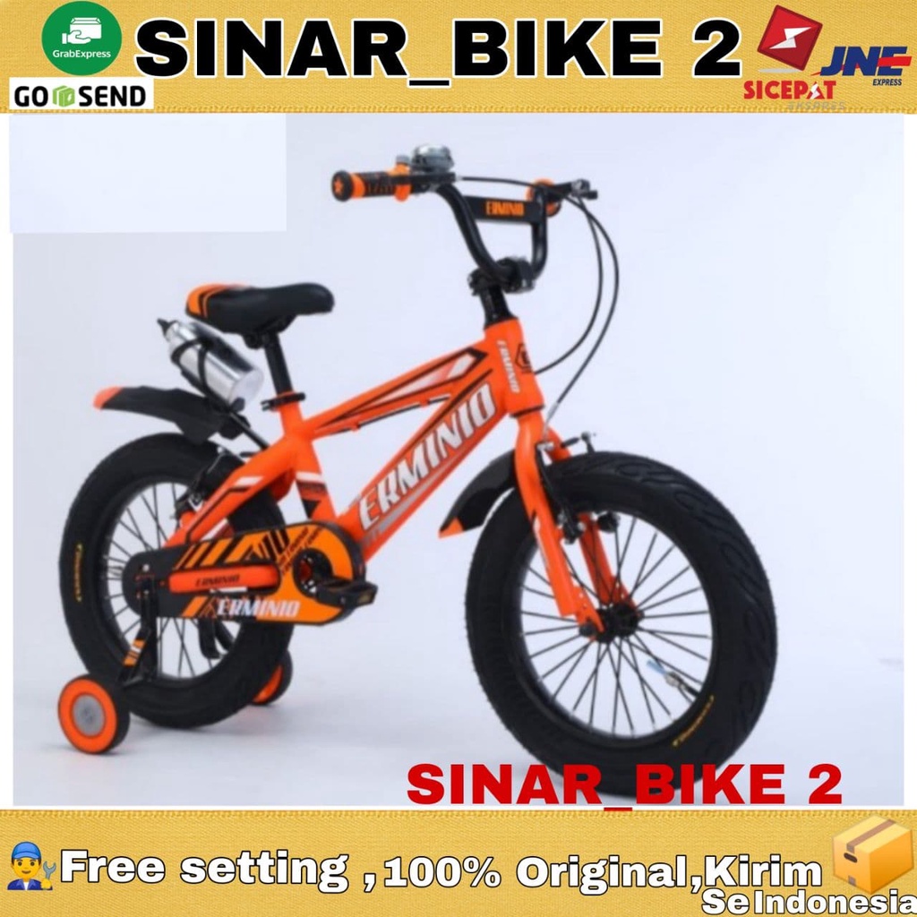 Sepeda Anak Laki BMX ERMINIO UK. 12 16 18 Inch Ban Jumbo