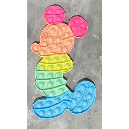 POP IT RAINBOW MAINAN SENSORY / MAINAN VIRAL POP IT RAINBOW JUMBO-MICKEY PASTEL JUMBO