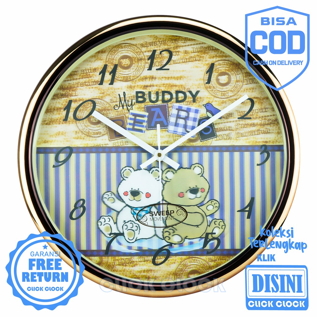 Jam Dinding Karakter Ank Unik WALL Clock Bagus Murah Pioneer CR S2142