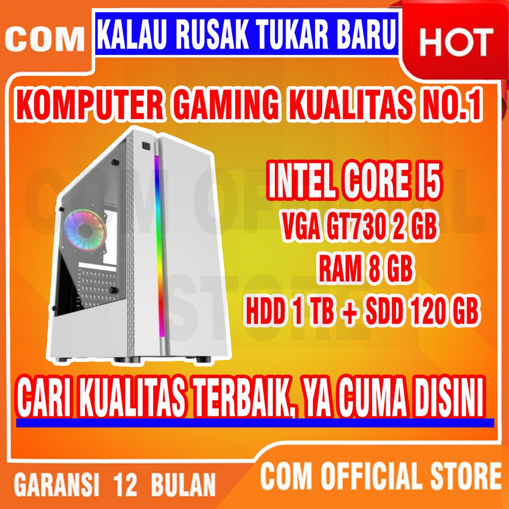 Bergaransi (GGP) cpu pc komputer computer CORE I5 GAMING EDITING DESAIN rakitan MURAH 8GB CANGGIH