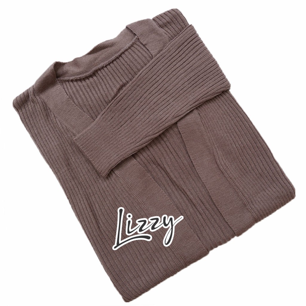 Lizzy - LONG CARDIGAN BELLE PREMIUM-BURGUNDY