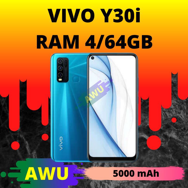 HP VIVO Y30i RAM 4/64 5000mAh dengan layar Ultra O screen