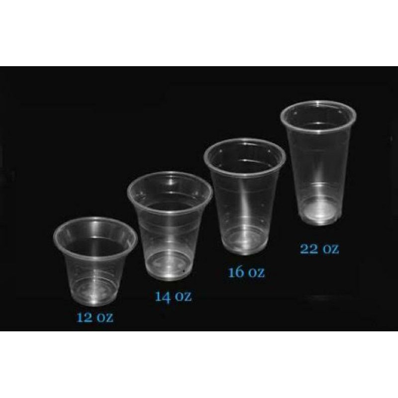 (Isi 50 pcs) Cup Gelas Plastik Merk Merak Ukuran 10 oz, 12 oz, 14 oz, 16 oz, 18 oz, 22 oz Jumbo