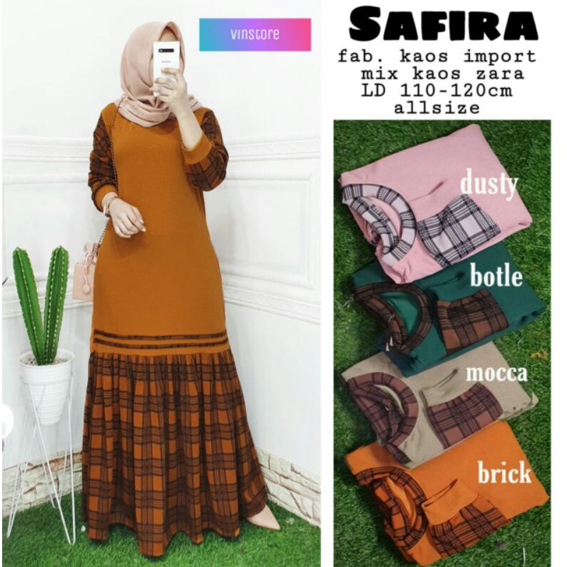 SAFIRA GAMIS Kaos Import Gamis GAMIS JUMBO Best seller fab. Kaos import mix kaos zara ld 110-120