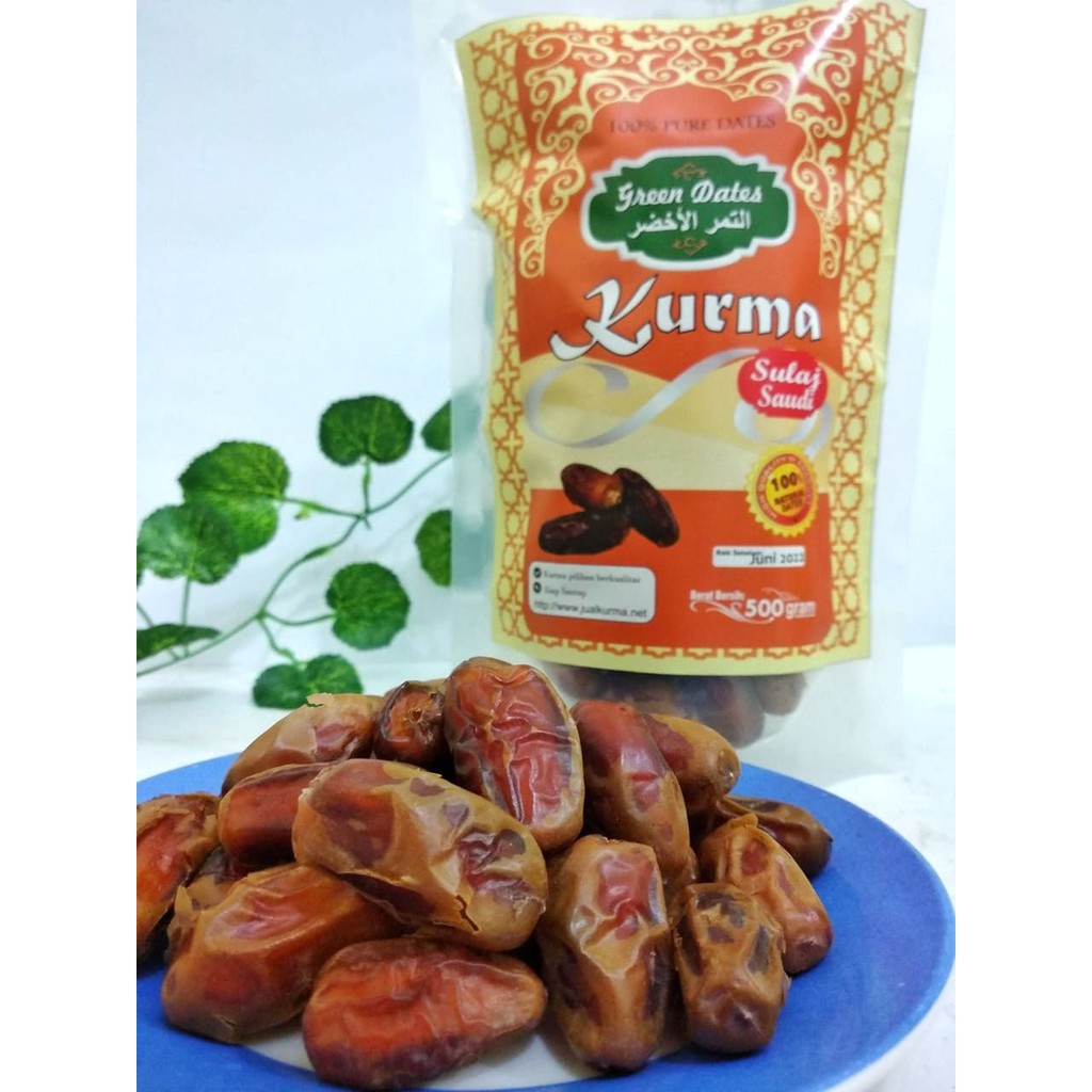 

kurma Sulaj Al madinah khalas Manis 1kg premium saudi makanan segar buah kering makanan kurma kering
