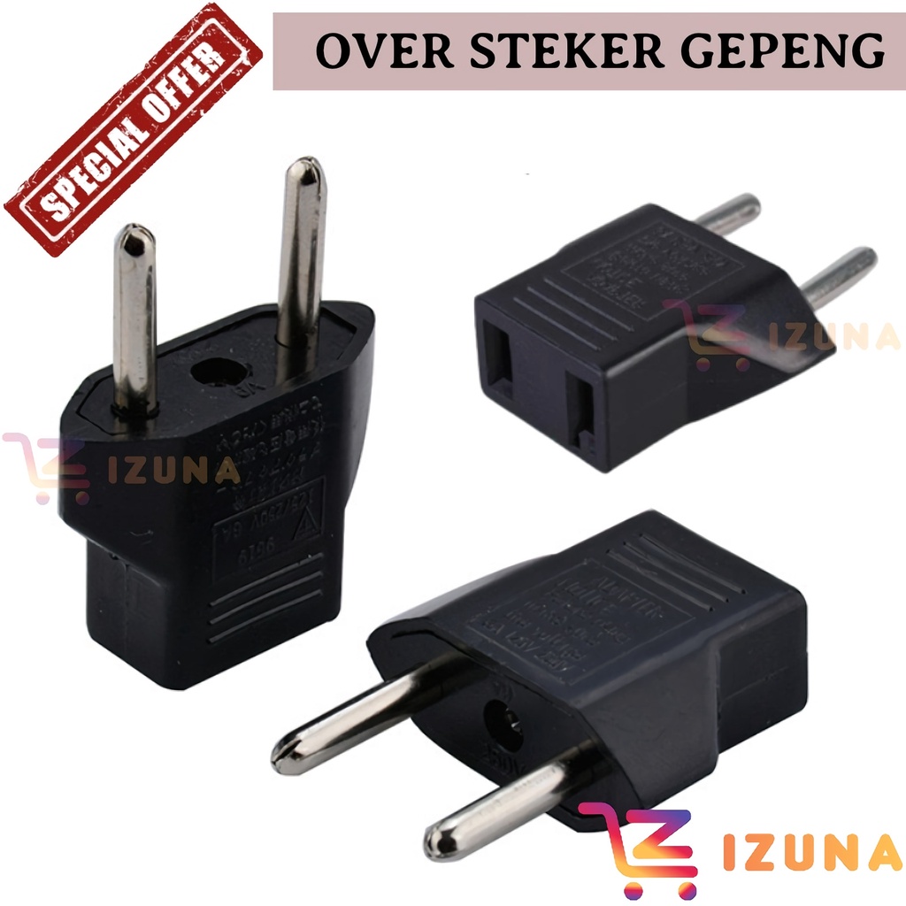 [IZUNA] OVER STEKER MODEL GEPENG / STEKER GEPENG / OVER STEKER COLOKAN GEPENG KE PIPIH BULAT