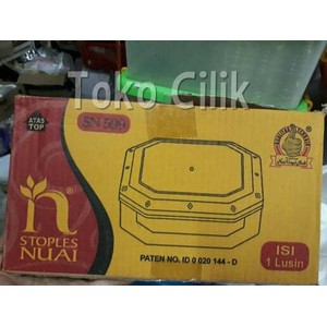 toples/plastik/nuai 599/kotak segi5/wadah/kemasan/kue/snack/jajanan