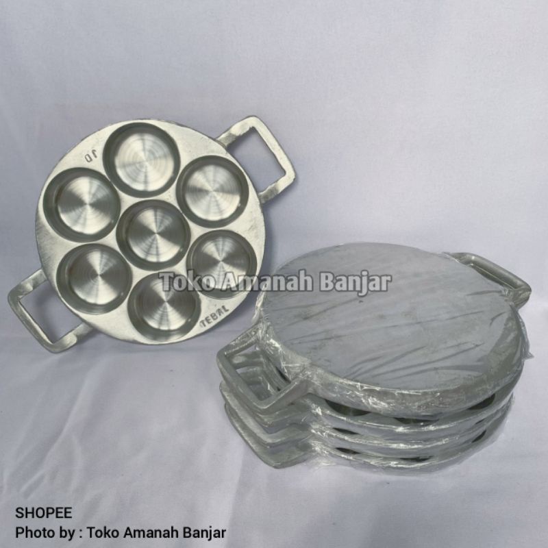 Loyang Cetakan Kue 7 Lubang | Allumunium Tebal Anti Karat | Loyang Cetakan Kue Bikang | Cetakan Kue 