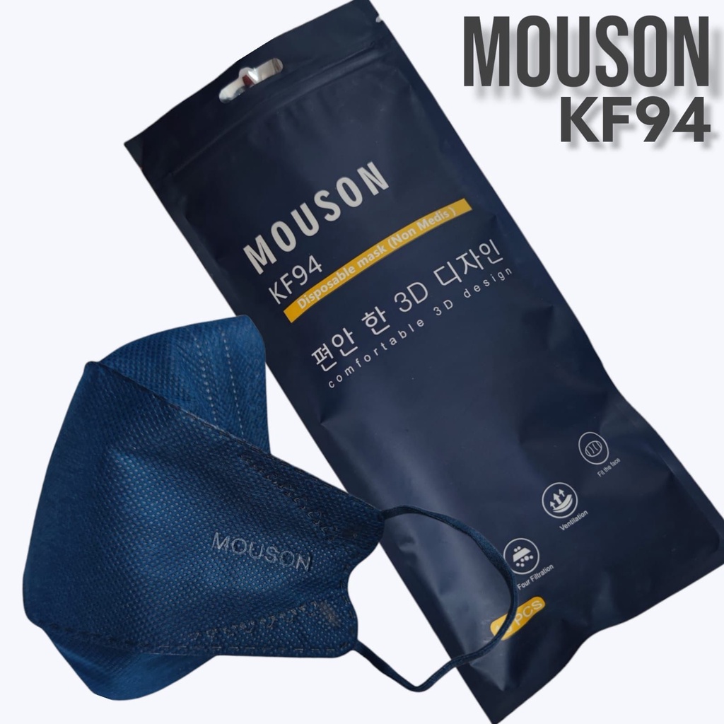 READY MASKER KF94 KF GREY DENIM MOUSON TALI HITAM TALI MERAH ABU JEANS FACE MASK KOREA ISI 10 LBR PE