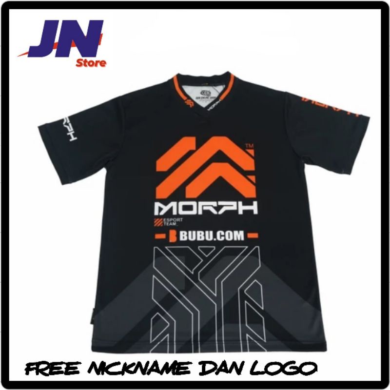 Jersey Baju Kaos Morph Esports Mobile Legends Free Fire AOV FREE NICK NAME DAN LOGO