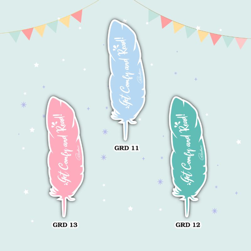 

PENANDA BUKU / PEMBATAS BUKU / BOOKMARK AESTHETIC BENTUK BULU