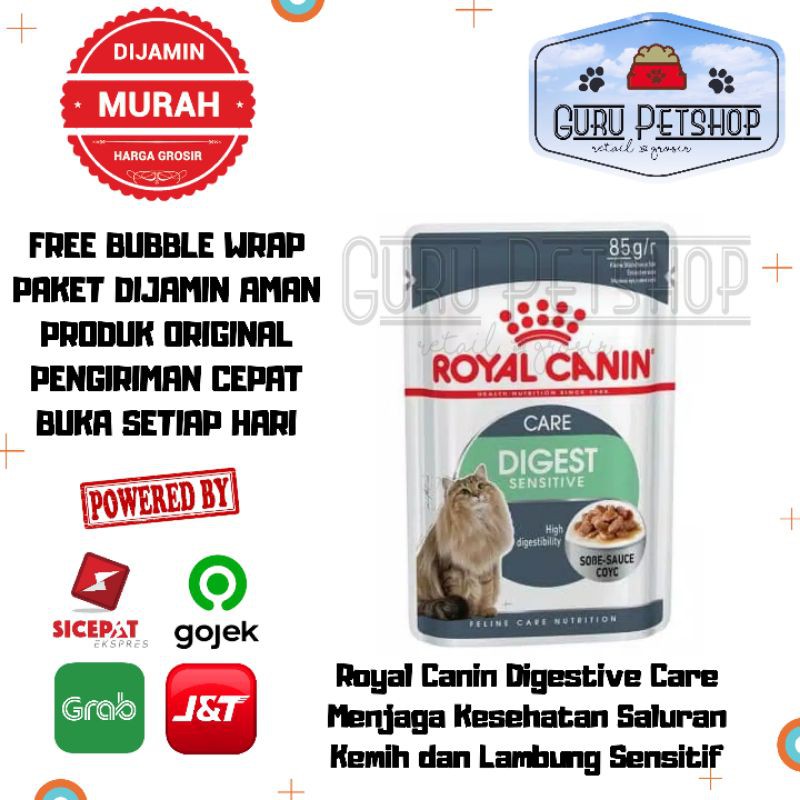 Royal Canin Digestive Care Pouch 85gr / Digest Sensitive Makanan Basah Kucing Saset Royal Canin