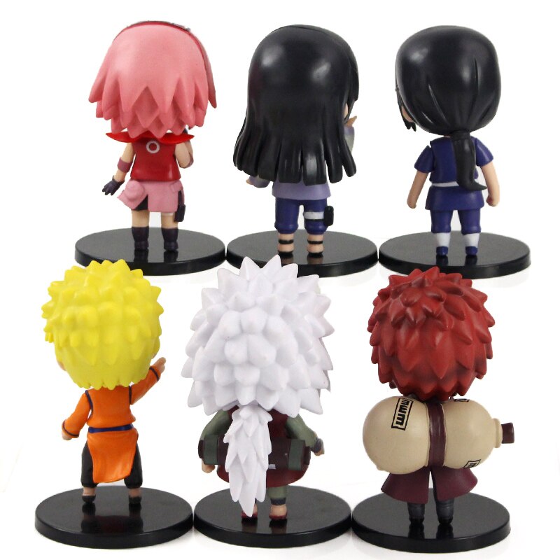 6pcs / Set Mainan Action Figure Tsunade Rock Lee Hyuga Neji Q Version Bahan Pvc