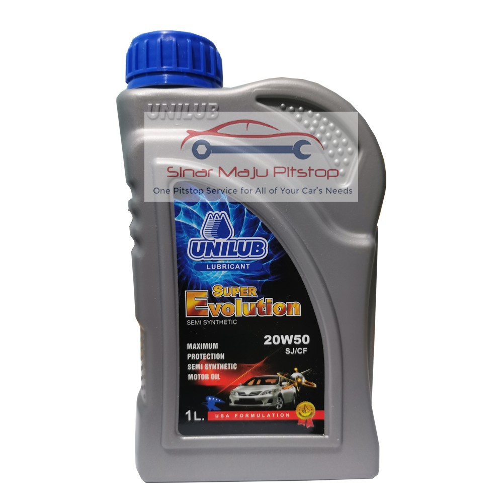 Unilub Super Evolution Semi Synthetic Oil 20W-50 - Pelumas Oli Mesin Bensin Mobil 1 Liter