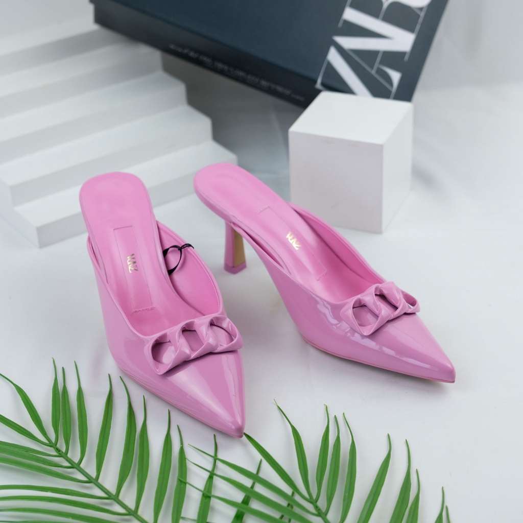 [7.7 Boombastis Sale⚡] - SEPATU WANITA MULES HIGH HEELS ZS430 PREMIUM IMPORT