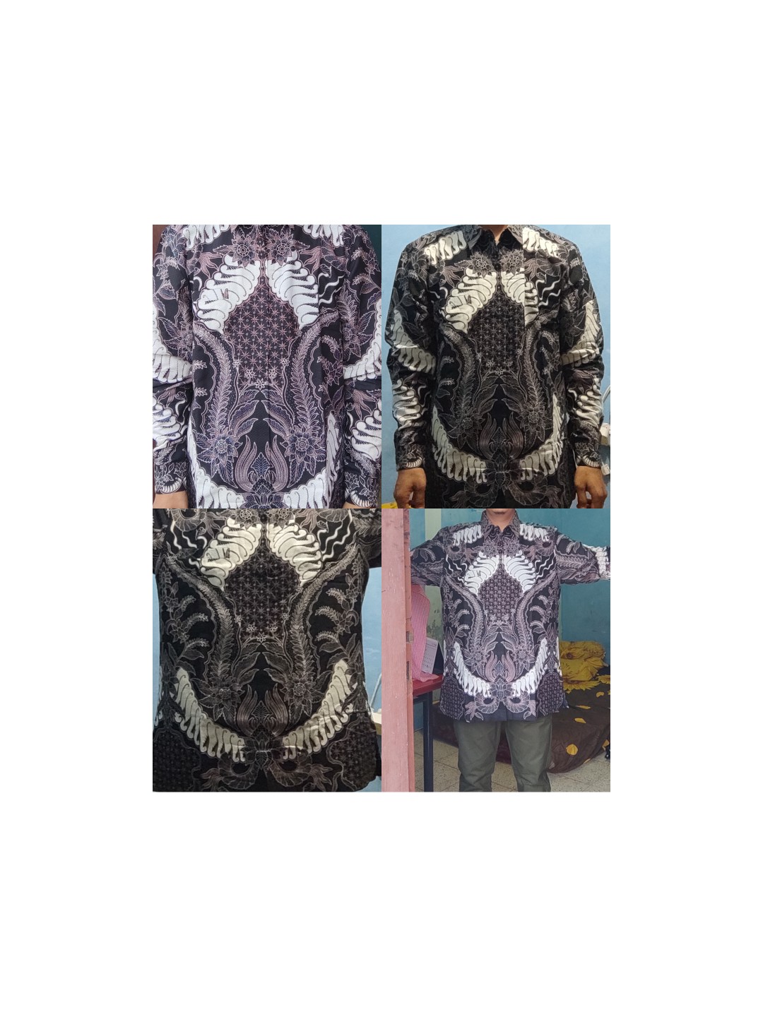 Kemeja Batik Pria Lengan Panjang Dobi Lasem Motif Parang Kembang