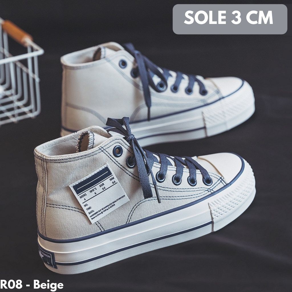 SEPATU SNEAKERS TALI HIGHTOP IMPORT BATAM CANTIK OOTD ZAMAN NOW R08