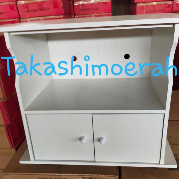 Meja Tv Murah Rak Tv Kecil Minimalis - Full Putih