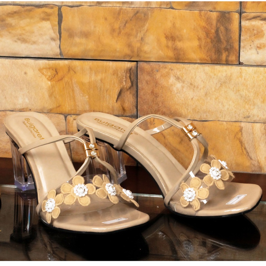 Sandal Heels ANDIN Wanita Strap Mika Bunga R 76-5
