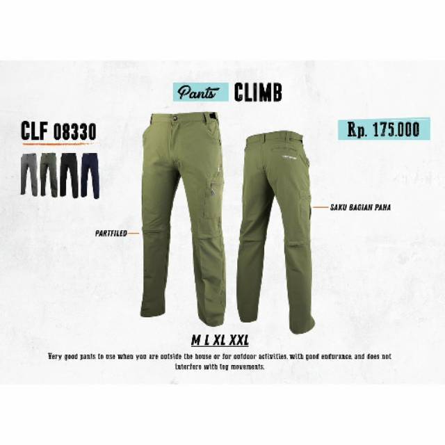 Celana Pria Multifungsi 2in1 (Pendek + Panjang) Forester Advanture CLF08330 Partifield Climb