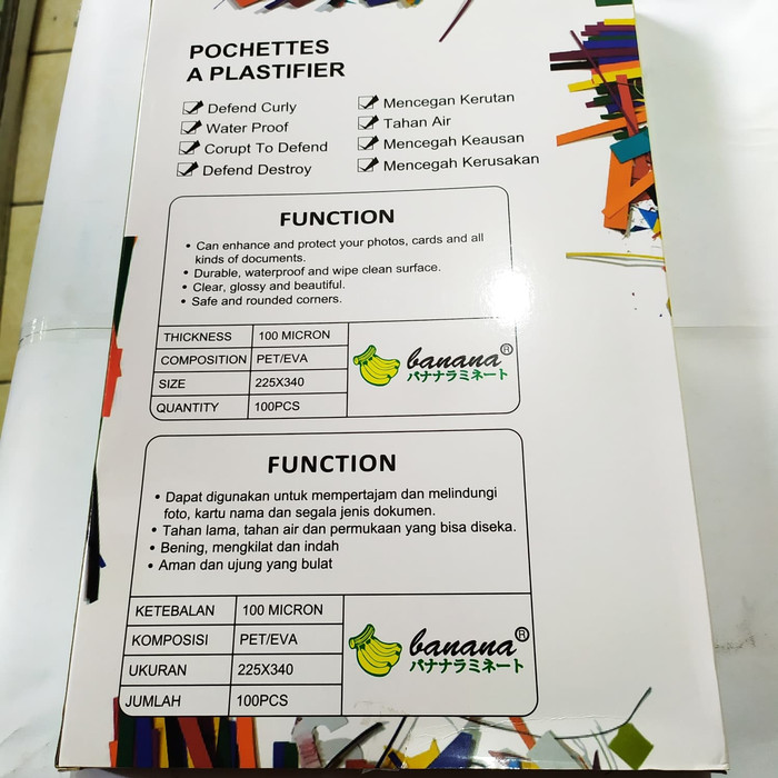 

Utrs0e4 Plastik Laminating F4. Merk Banana As71S0D