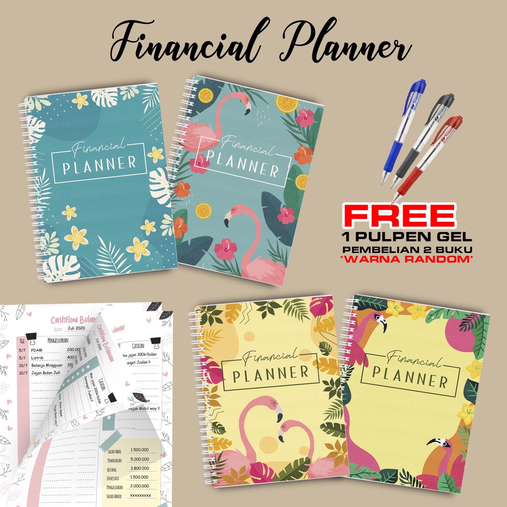 

Hanabi Uang Planner / Financial Planner Beli 2 Buku Gratis Pen Gel Kode FP06