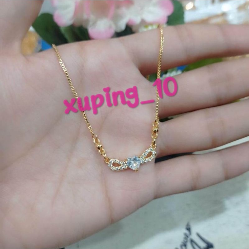 Perhiasan Kalung Dewasa Koye Wanita Gold Cantik Permata Satu