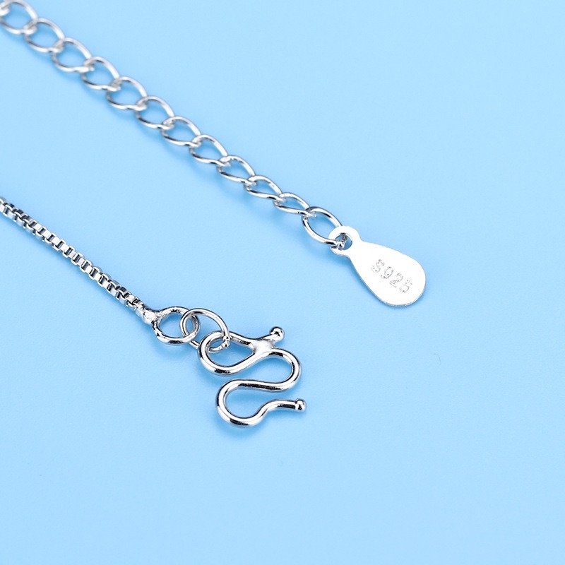 [Ready Stock]Fashion Plated 925 Sterling Silver Geometric Pendant Simple Necklace