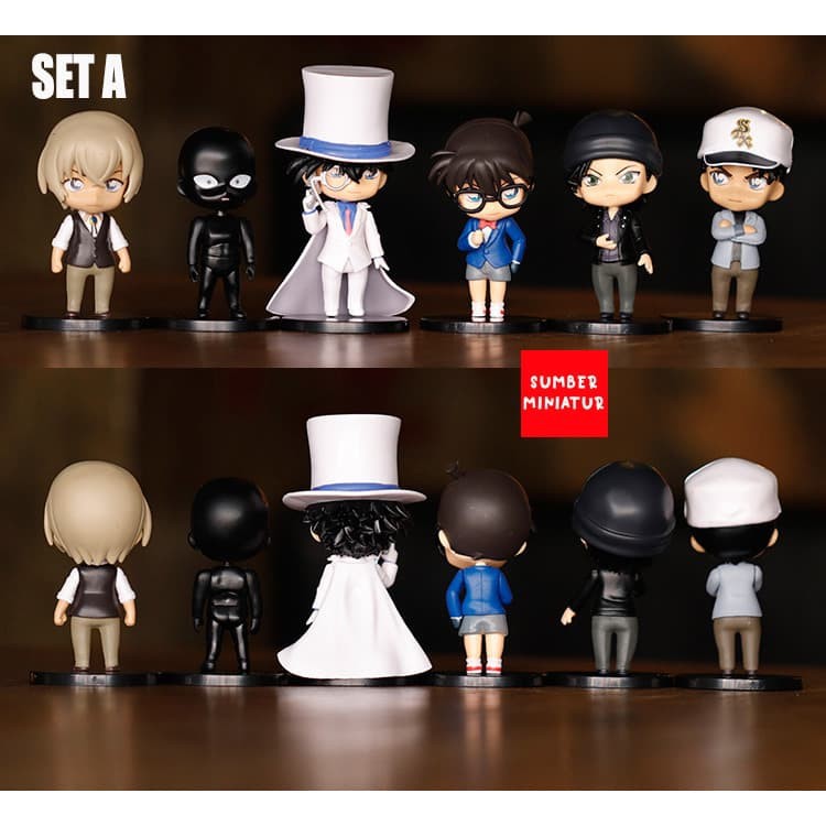 Detective Conan Set Figure Pajangan Mainan Shinichi Kudo Kaito Kid