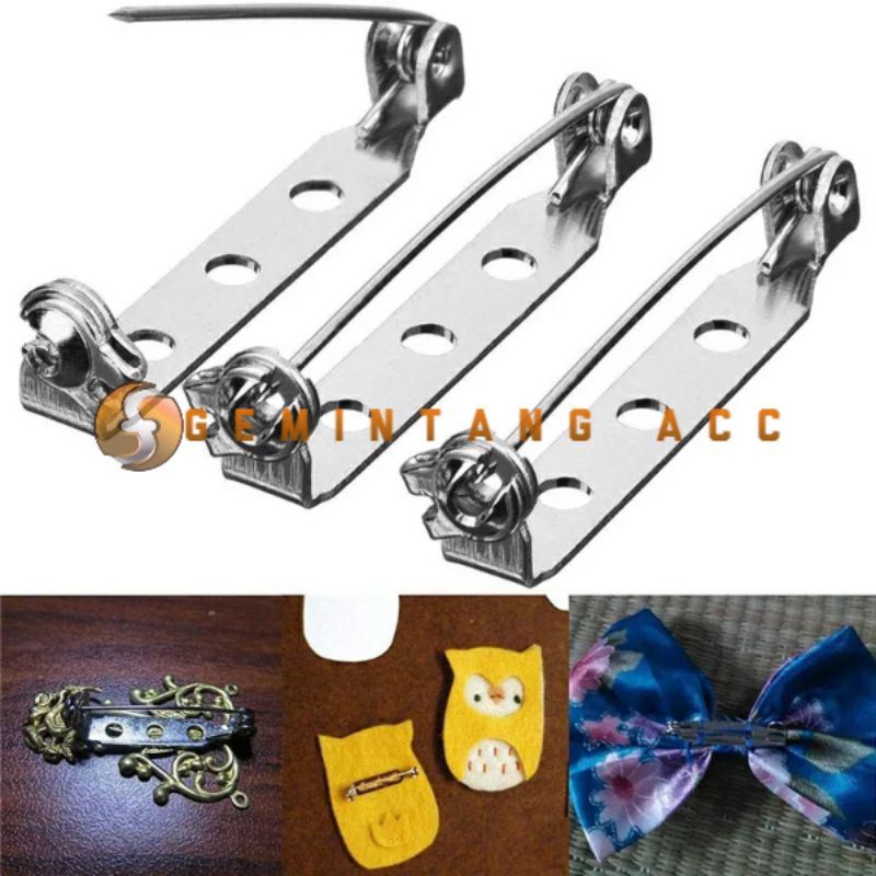 (25 Pcs) Peniti Bros 1.5cm 2.5 cm Peniti Tag Nama Aksesoris Kerajinan DIY