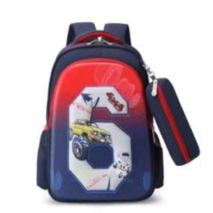 (import Tas sekolah SD model angka+dompet 16inchi