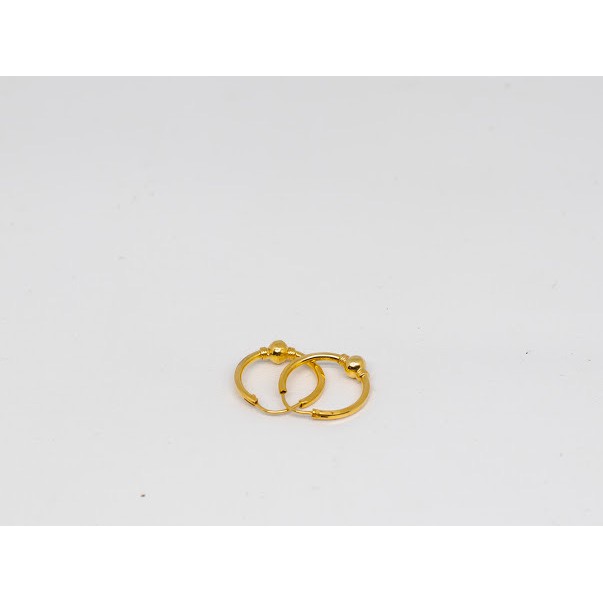 Anting emas asli kadar 300 model ring ball