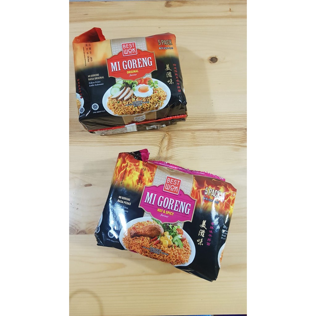 

( TERMURAH ) 5 pcs BUNDLE BEST WOK - Mie Goreng ORIGINAL, Hot & Spichy Halal, SEAFOOD BLACKPAPPER
