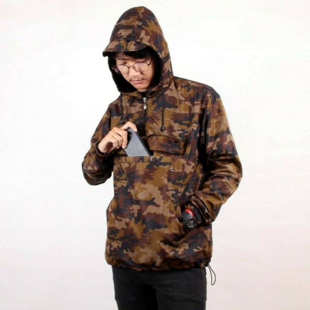 Jaket Cagoule Hoodie Army Original Wolv Terbaru Terbaik