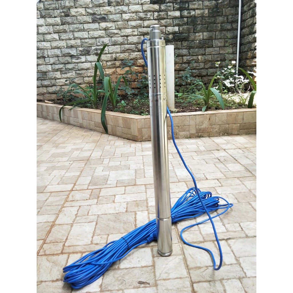 MAXPUMP 2QGD1/48 KABEL 30M Pompa Satelit 2 Inch (Submersible Pump) plus kabel biru 30meter 0.33hp 250watt Pompa Air Termurah