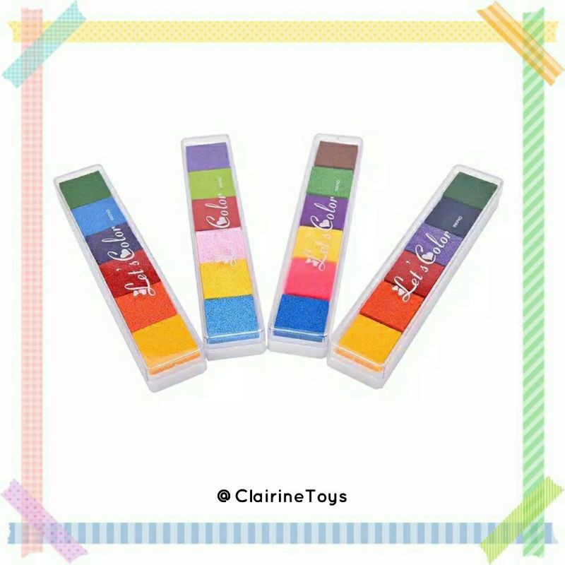 

(6 WARNA) REFILL FINGER PAINTING - COLOR INKPAD STAMP