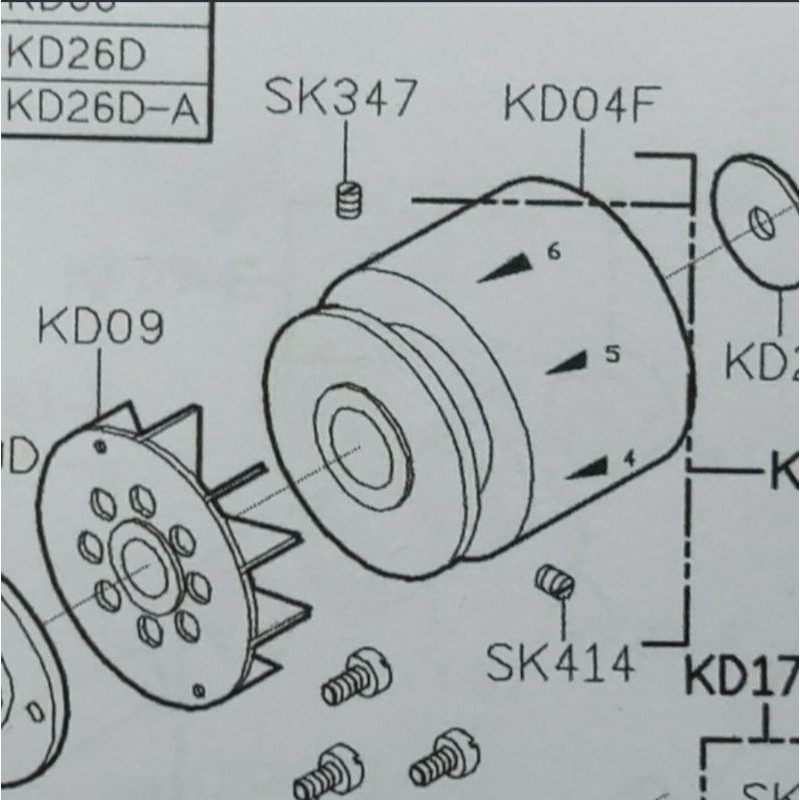 SK347 Baut Poly As - Mesin Obras F700