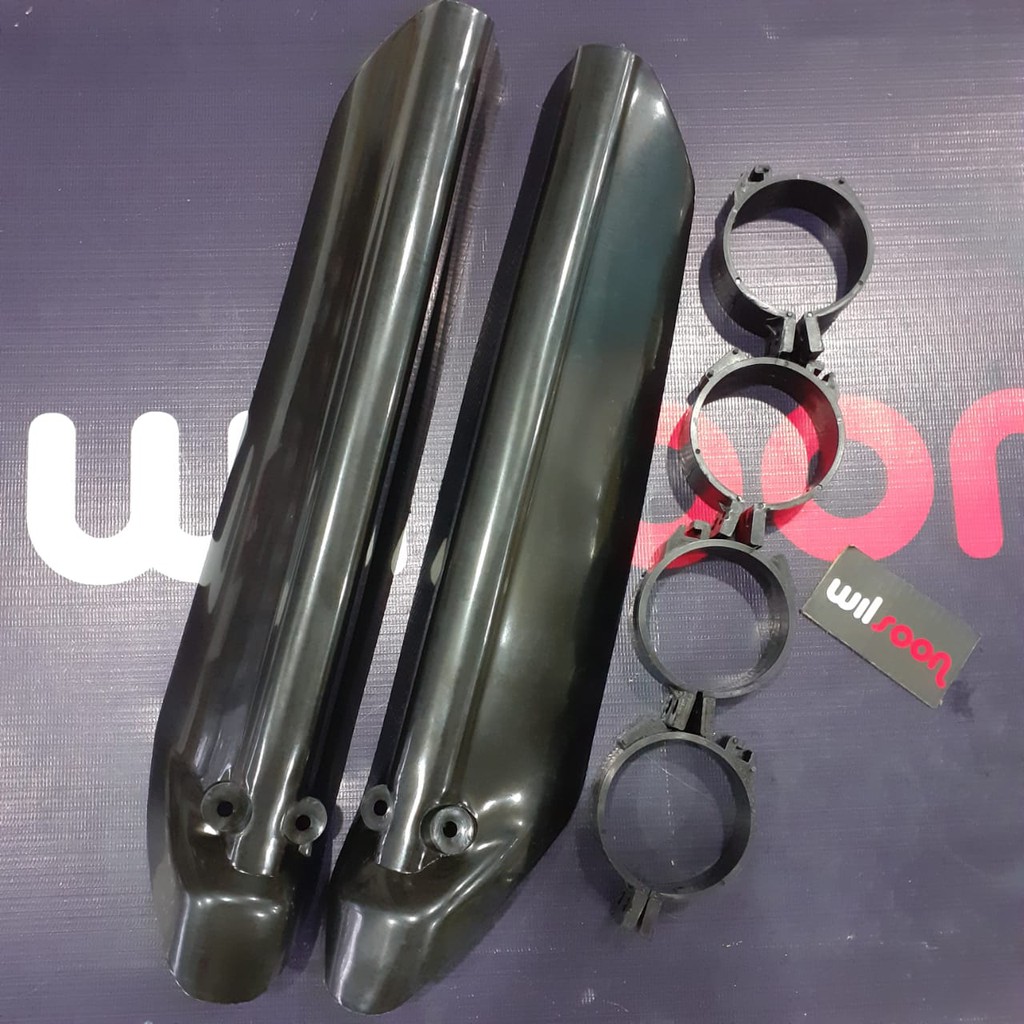 Pelindung Shockbreaker Depan / Cover Shock Depan Kawasaki KLX 150 & Ring Hitam Type Tele