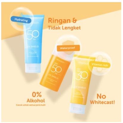 Wardah Sunscreen UV Shield SPF 30 50 PA+++ Sun Screen Dermatology Tested