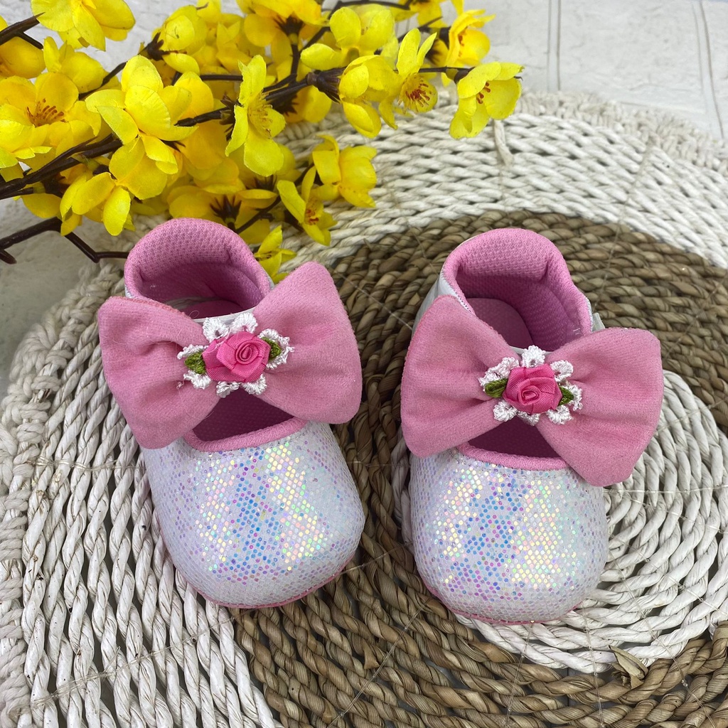 [TAMAN SEPATUKU] SEPATU TRENDY MURAH BAYI PITA ANAK PEREMPUAN 0-12 BULAN XPX02