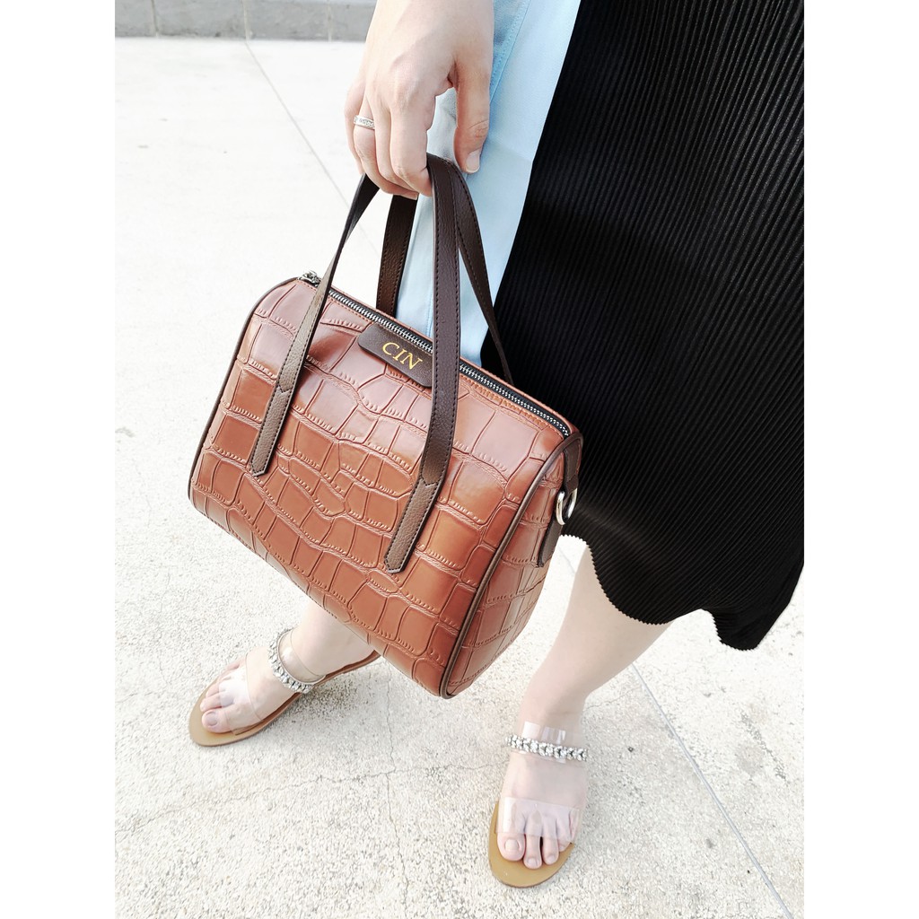 Becca Croco Handbag + Slingbag by Nonataliashop