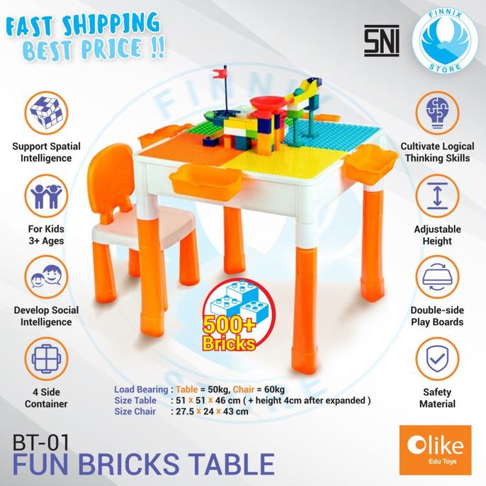 Olike Fun Bricks Table Edu Toys - Mainan Edukasi Anak