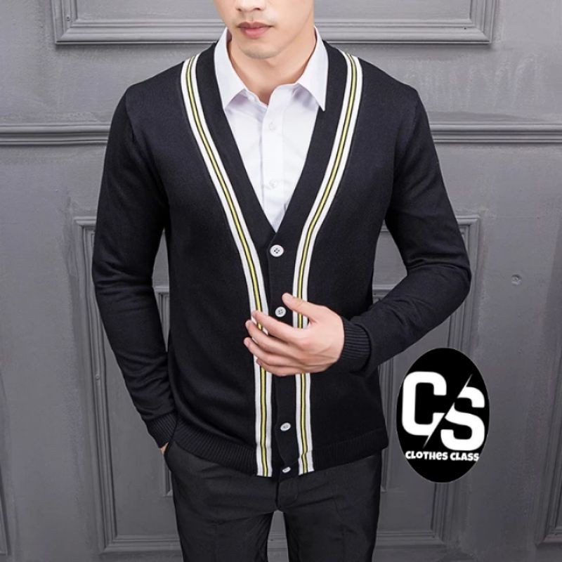 Cardigan Pria / Cardigan Rajut Pria Cotton Rajut Halus Premium