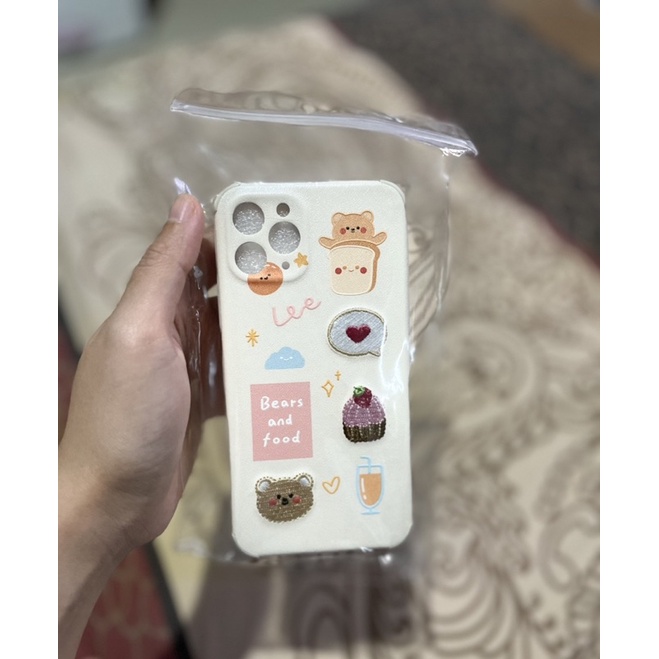 Embroidered cartoon bear mobile phone casing iphone 11 Pro